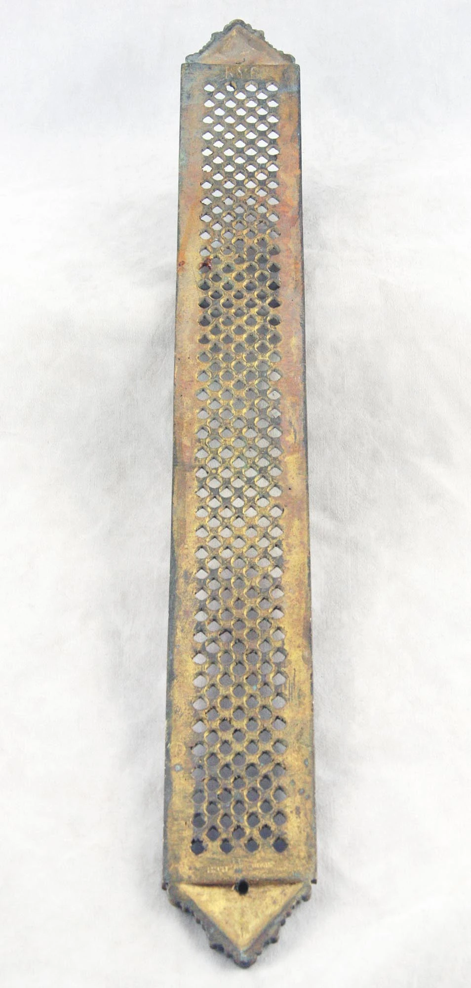 Antique 18.25 In. Brass Cut Out French Door Push Plate 4 Antique 18.25 In. Brass Cut Out French Door Push Plate - Image 2