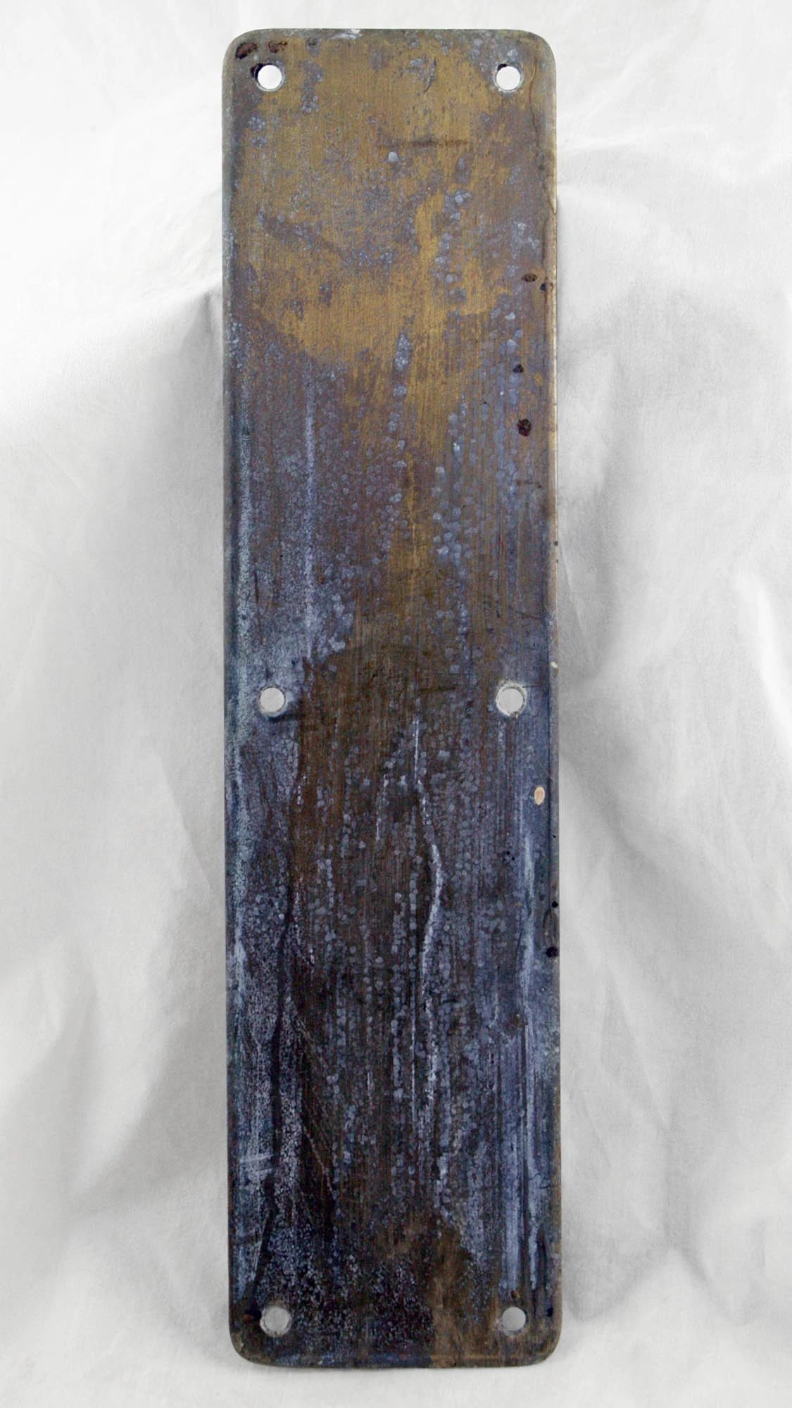 Antique 14 In. Solid Brass Commercial Door Push Plate 4 Antique 14 In. Solid Brass Commercial Door Push Plate - Image 2