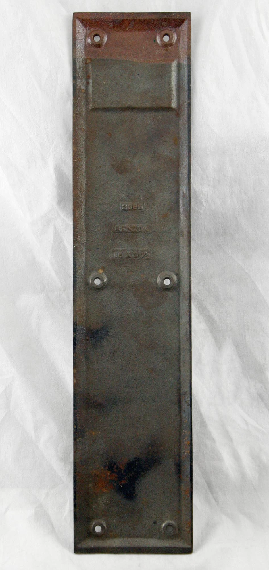 Vintage Benton 16 In. Beveled Bronze Door Push Plate 4 Vintage Benton 16 In. Beveled Bronze Door Push Plate - Image 2
