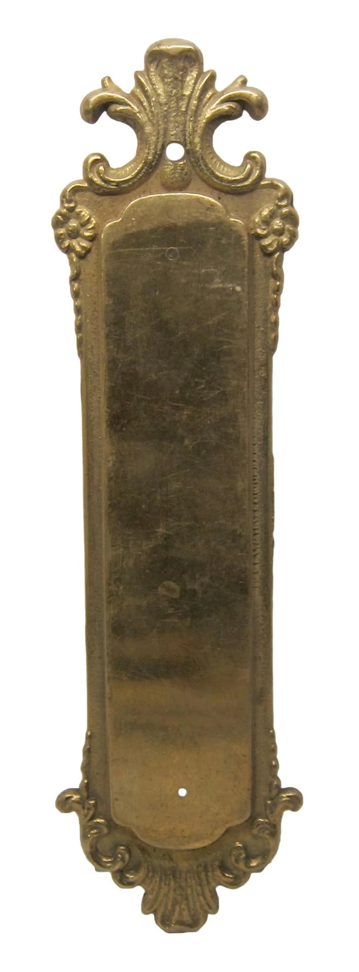 Newly Made 8.75 In. French Polished Brass Door Push Plate 3 Newly Made 8.75 In. French Polished Brass Door Push Plate