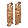 Pair Of 10.6 In. Copper Plated Brass Art Nouveau Door Push Plates