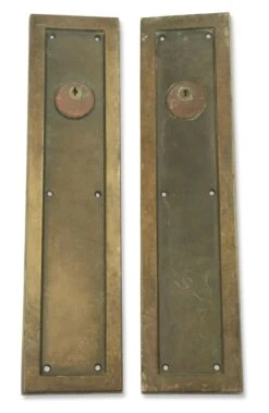 Pair Of 16 In. Bronze Corbin Door Push Plates