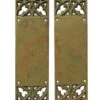 Pair Of 16 In. Bronze Gothic Yale & Towne Door Push Plates