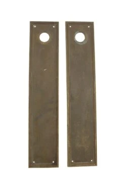 Pair Of Bronze 17.5 In. Yale Entry Door Push Plates