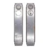 Pair Of Nickel Art Deco Philadelphia Civic Center Door Push Plates