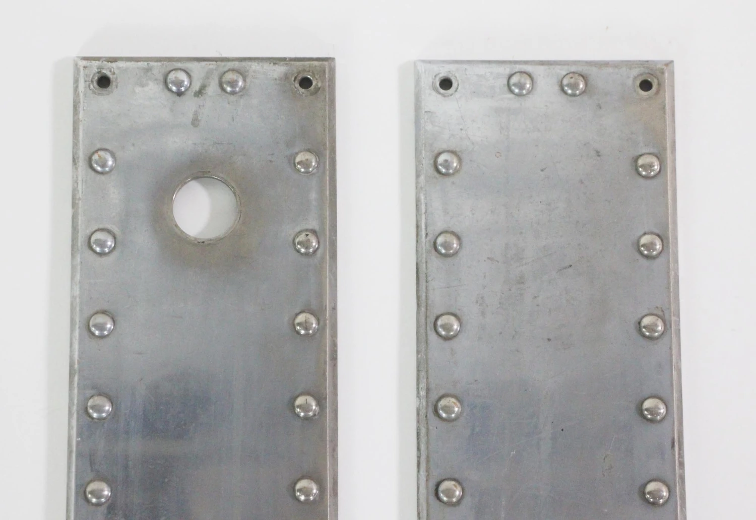 Pair Of 20 In. Studded Brass Door Push Plates 4 Pair Of 20 In. Studded Brass Door Push Plates - Image 2