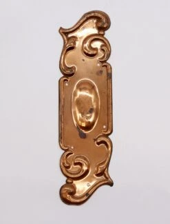 Pair Of 10.6 In. Copper Plated Brass Art Nouveau Door Push Plates 9 Pair Of 10.6 In. Copper Plated Brass Art Nouveau Door Push Plates -OGT Sale Store push plates q280518