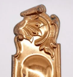 Vintage 11.8 In. Copper Plated Brass Art Nouveau Door Push Plate 10 Vintage 11.8 In. Copper Plated Brass Art Nouveau Door Push Plate -OGT Sale Store push plates q280519