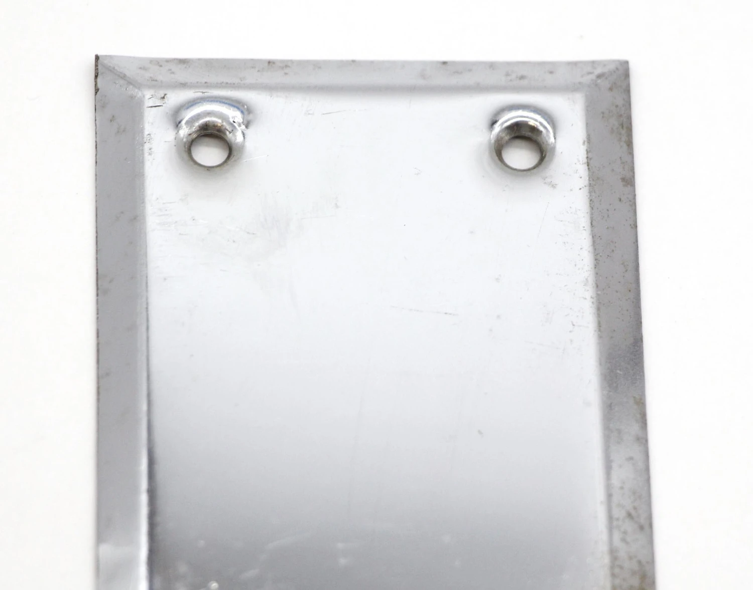 Vintage 9.875 In. Chrome Plated Steel Beveled Door Push Plate 4 Vintage 9.875 In. Chrome Plated Steel Beveled Door Push Plate - Image 2