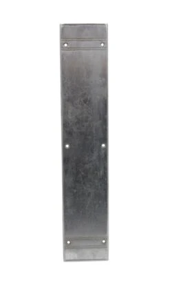 Russwin Nickel 15 In. Mid Century Door Push Plate