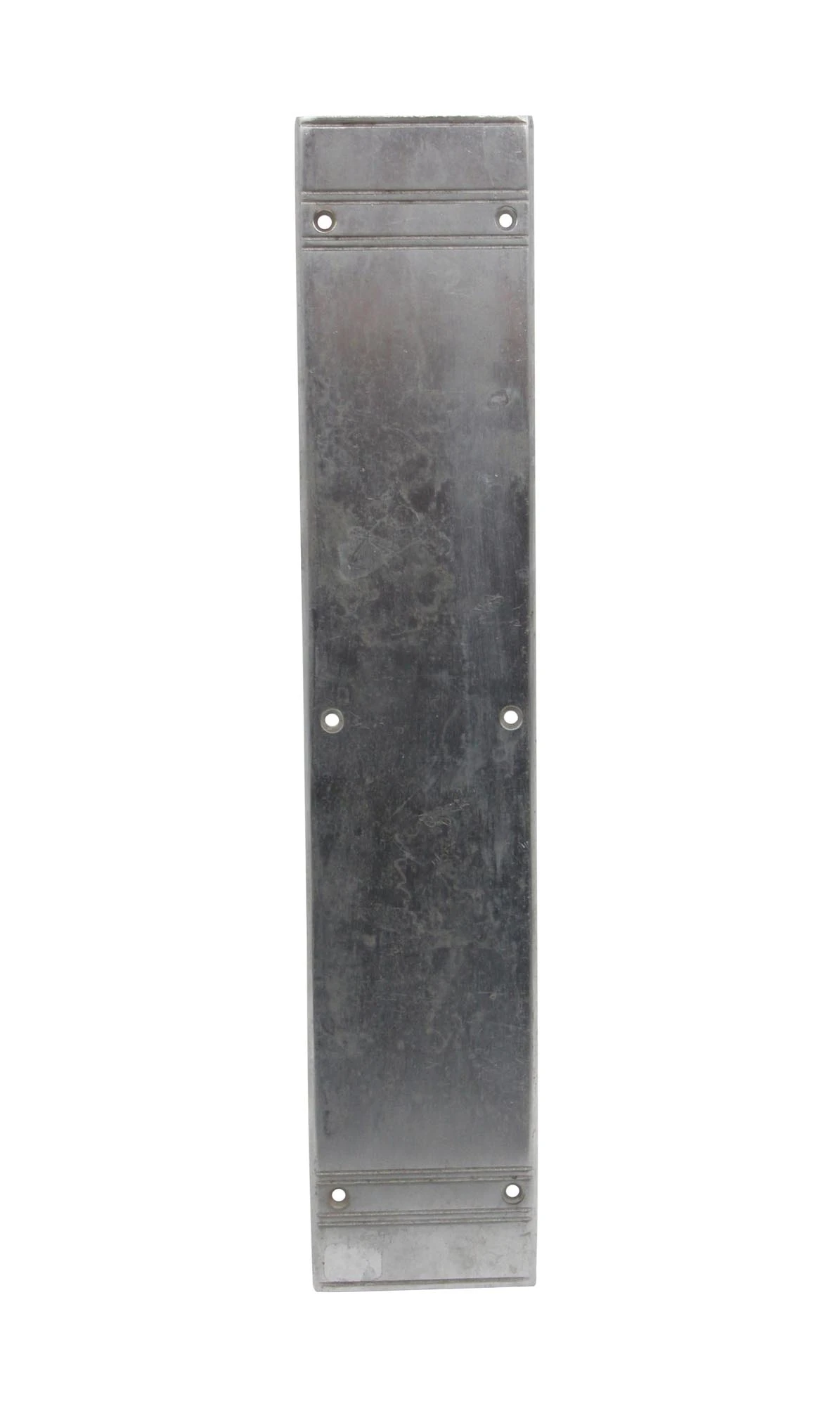 Russwin Nickel 15 In. Mid Century Door Push Plate 3 Russwin Nickel 15 In. Mid Century Door Push Plate