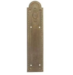 Victorian 10.25 In. Stamped Brass Door Push Plate
