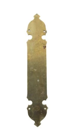 Victorian Polished 14.75 In. Brass Door Push Plate