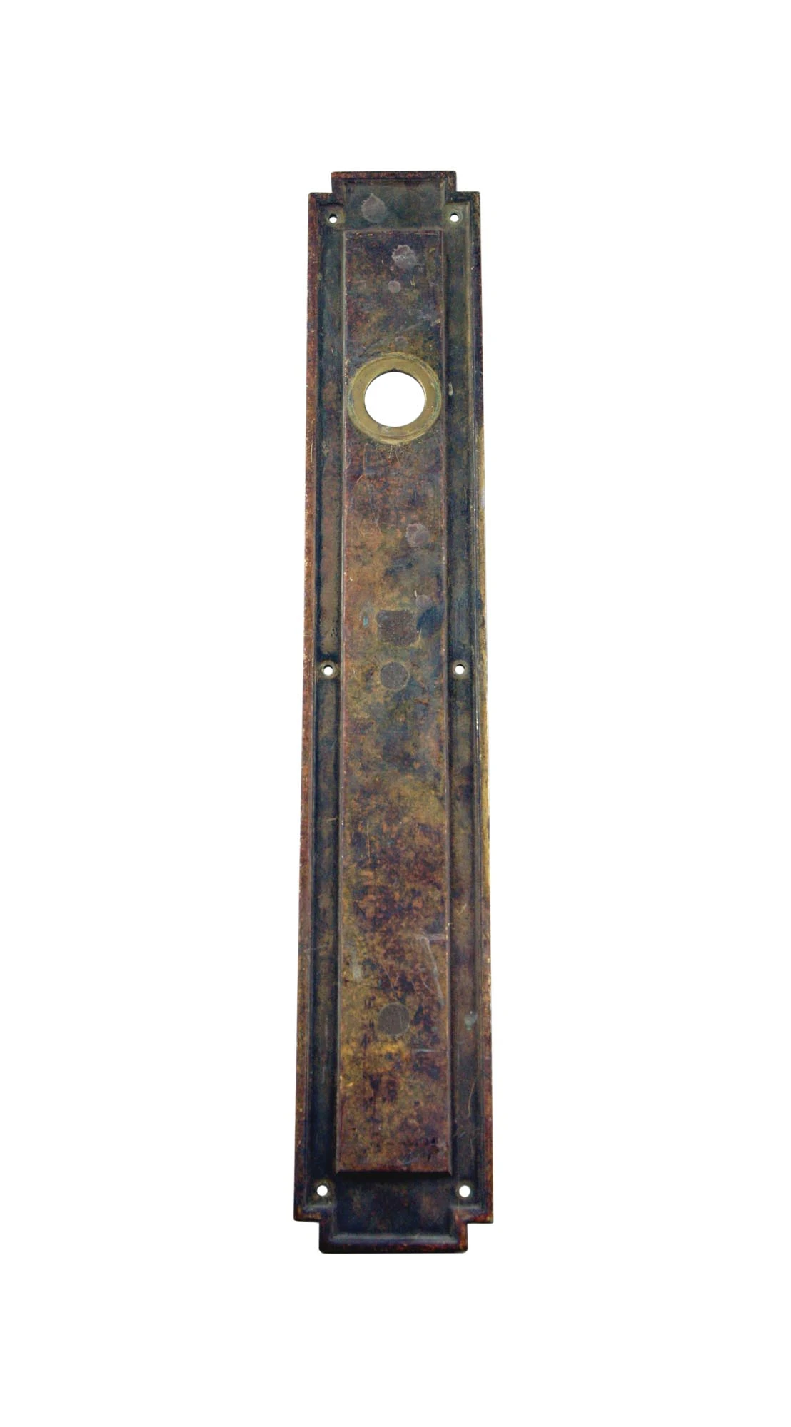 Vintage 21 In. Art Deco Bronze Door Push Plate 3 Vintage 21 In. Art Deco Bronze Door Push Plate