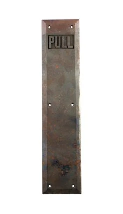 Vintage Benton 16 In. Beveled Bronze Door Push Plate