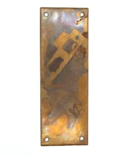 Vintage Commercial 10 In. Brass Door Push Plate