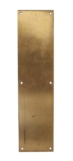 Vintage Commercial 16 In. Brass Door Push Plate