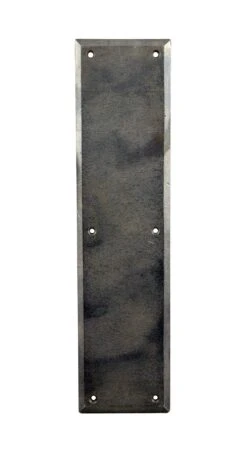 Vintage Plain 14 In. Cast Nickel Door Push Plate