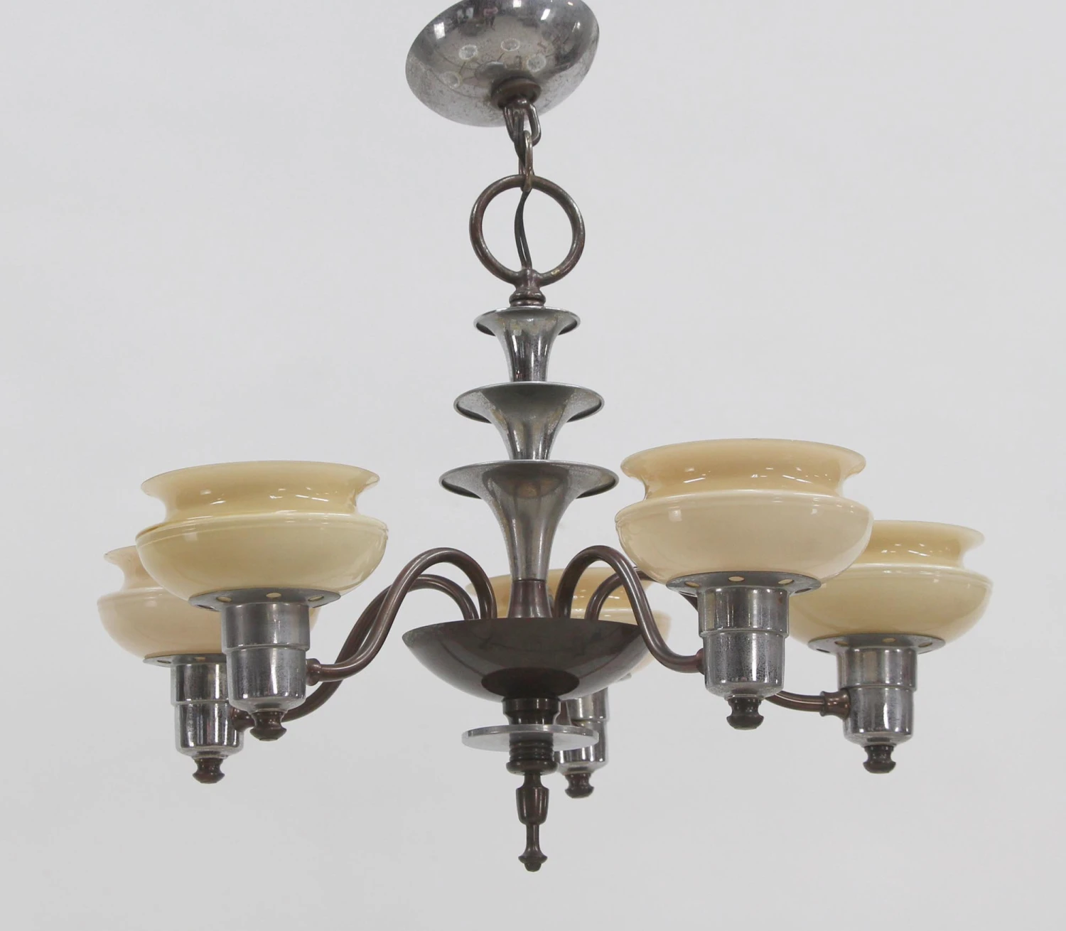 Art Deco 5 Light Chandelier With Jetson Flair 6 Art Deco 5 Light Chandelier With Jetson Flair - Image 4