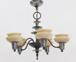 Art Deco 5 Light Chandelier With Jetson Flair 16 Art Deco 5 Light Chandelier With Jetson Flair -OGT Sale Store q271108 05