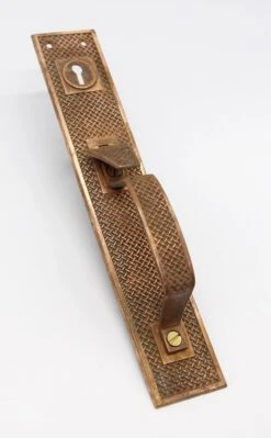 Antique 12.25 In. Bronze Russell & Erwin Lock & Door Pull Set 19 Antique 12.25 In. Bronze Russell & Erwin Lock & Door Pull Set -OGT Sale Store q271353 04