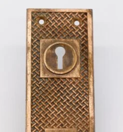 Antique 12.25 In. Bronze Russell & Erwin Lock & Door Pull Set 20 Antique 12.25 In. Bronze Russell & Erwin Lock & Door Pull Set -OGT Sale Store q271353 05