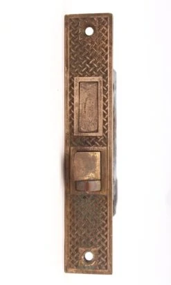 Antique 12.25 In. Bronze Russell & Erwin Lock & Door Pull Set 26 Antique 12.25 In. Bronze Russell & Erwin Lock & Door Pull Set -OGT Sale Store q271353 11