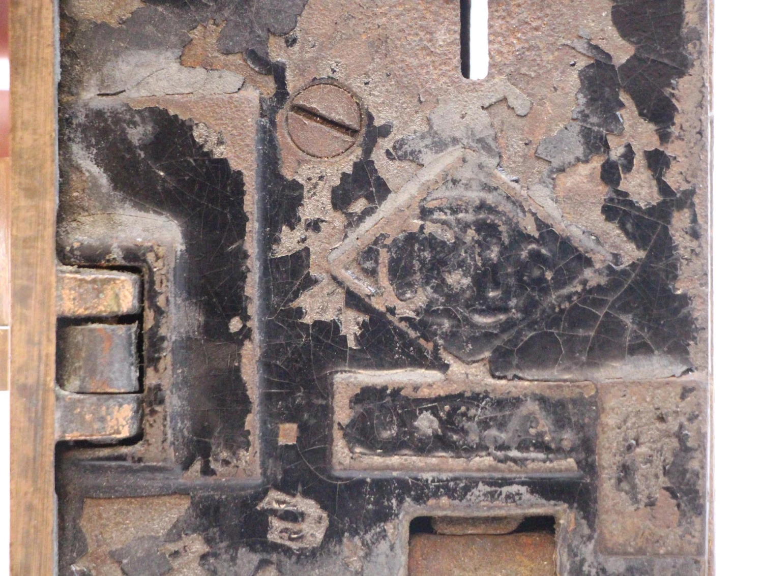 Antique 12.25 In. Bronze Russell & Erwin Lock & Door Pull Set 16 Antique 12.25 In. Bronze Russell & Erwin Lock & Door Pull Set - Image 14