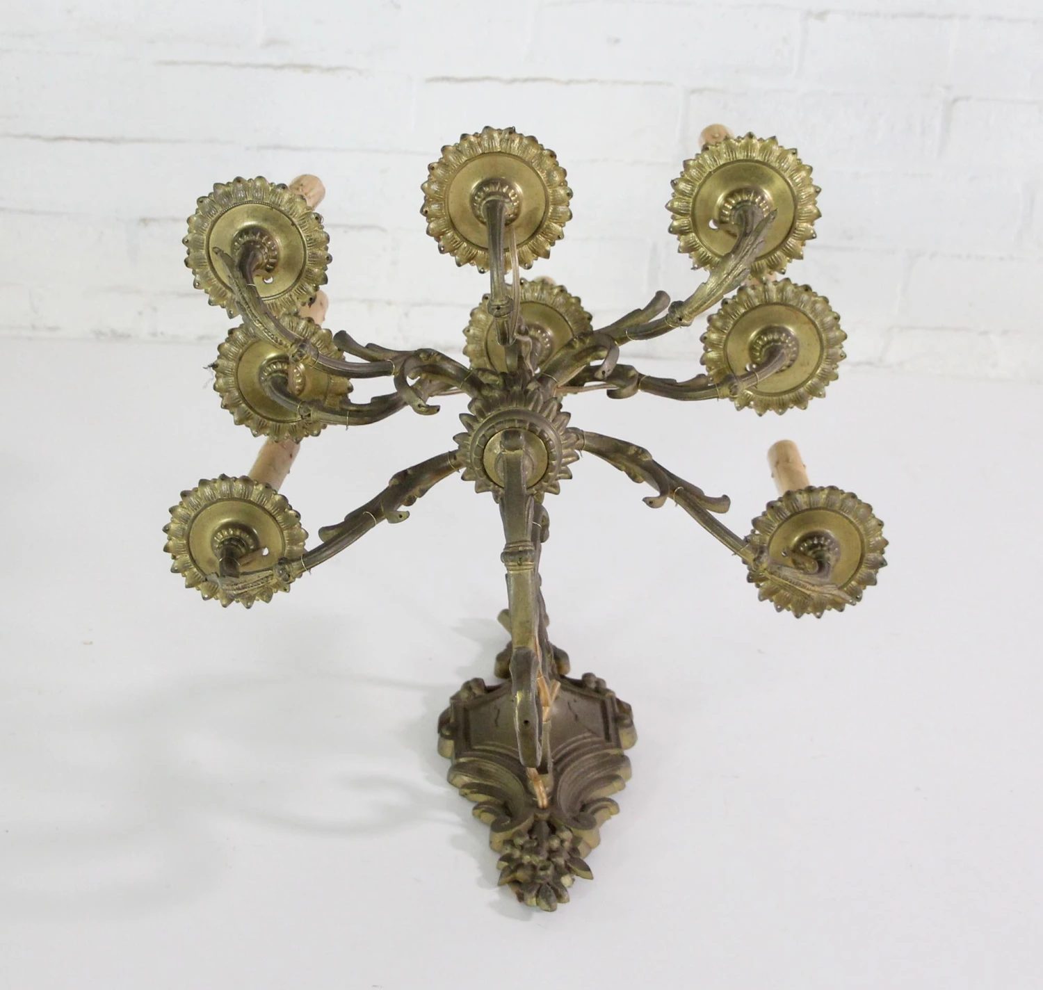 Pair Of French 8 Arm Bronze Wall Sconces 9 Pair Of French 8 Arm Bronze Wall Sconces - Image 7
