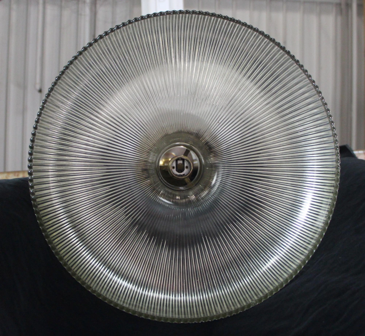 Clear Ribbed Antique Glass Pendant Light 7 Clear Ribbed Antique Glass Pendant Light - Image 5