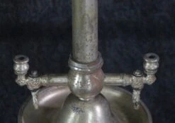 Vintage Opaline Glass Silvered Brass Pole Pendant Light 11 Vintage Opaline Glass Silvered Brass Pole Pendant Light -OGT Sale Store q271874 05