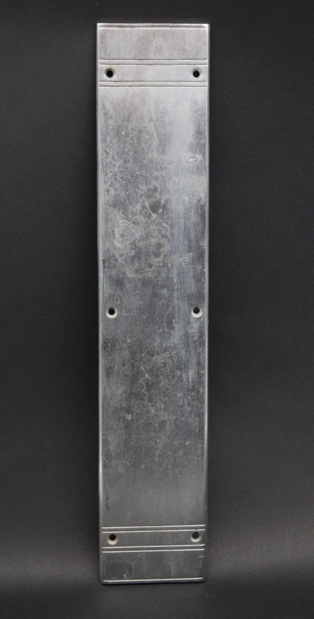 Russwin Nickel 15 In. Mid Century Door Push Plate 8 Russwin Nickel 15 In. Mid Century Door Push Plate - Image 6