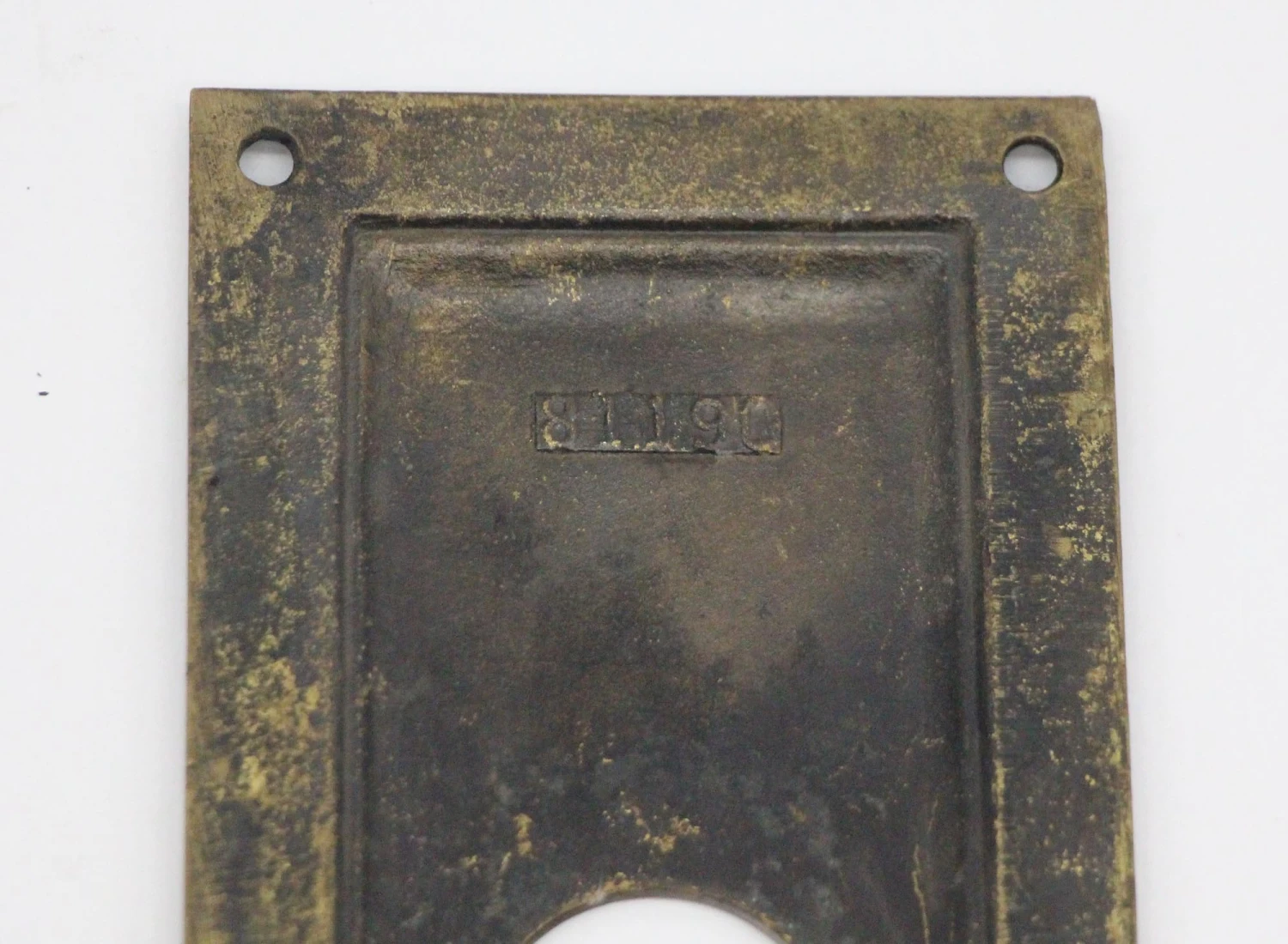 Antique 15 In. Brass Greek Key Door Push Plate 6 Antique 15 In. Brass Greek Key Door Push Plate - Image 4