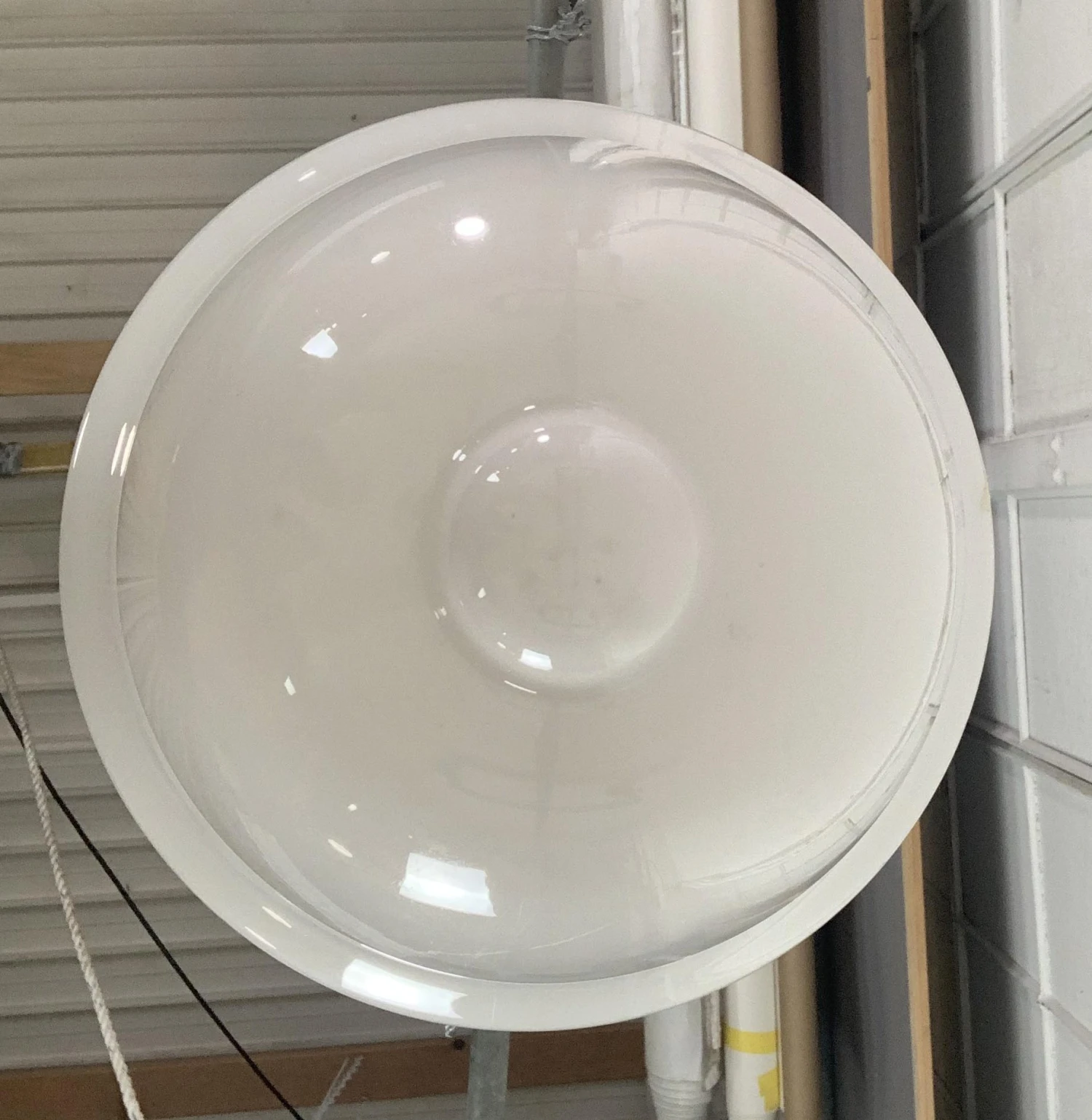 1940s Antique School House Glass 13 In. Pendant Light 10 1940s Antique School House Glass 13 In. Pendant Light - Image 8