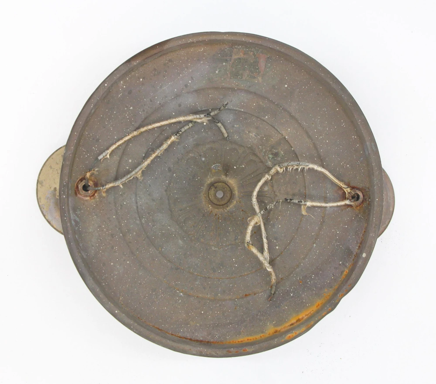 Antique Distressed Brass 2 Exposed Bulb Pan Flush Mount 12 Antique Distressed Brass 2 Exposed Bulb Pan Flush Mount - Image 10