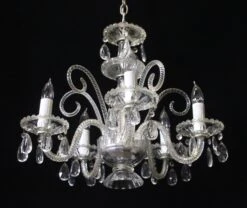 Antique 1940s Victorian Crystal 5 Arm Chandelier 18 Antique 1940s Victorian Crystal 5 Arm Chandelier -OGT Sale Store q272695 04