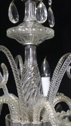 Antique 1940s Victorian Crystal 5 Arm Chandelier 21 Antique 1940s Victorian Crystal 5 Arm Chandelier -OGT Sale Store q272695 07