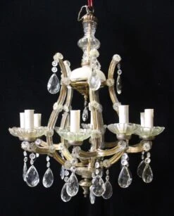 Antique Crystal 10 Arm Marie Therese Chandelier 18 Antique Crystal 10 Arm Marie Therese Chandelier -OGT Sale Store q272813 04