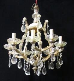 Antique Crystal 10 Arm Marie Therese Chandelier 19 Antique Crystal 10 Arm Marie Therese Chandelier -OGT Sale Store q272813 05