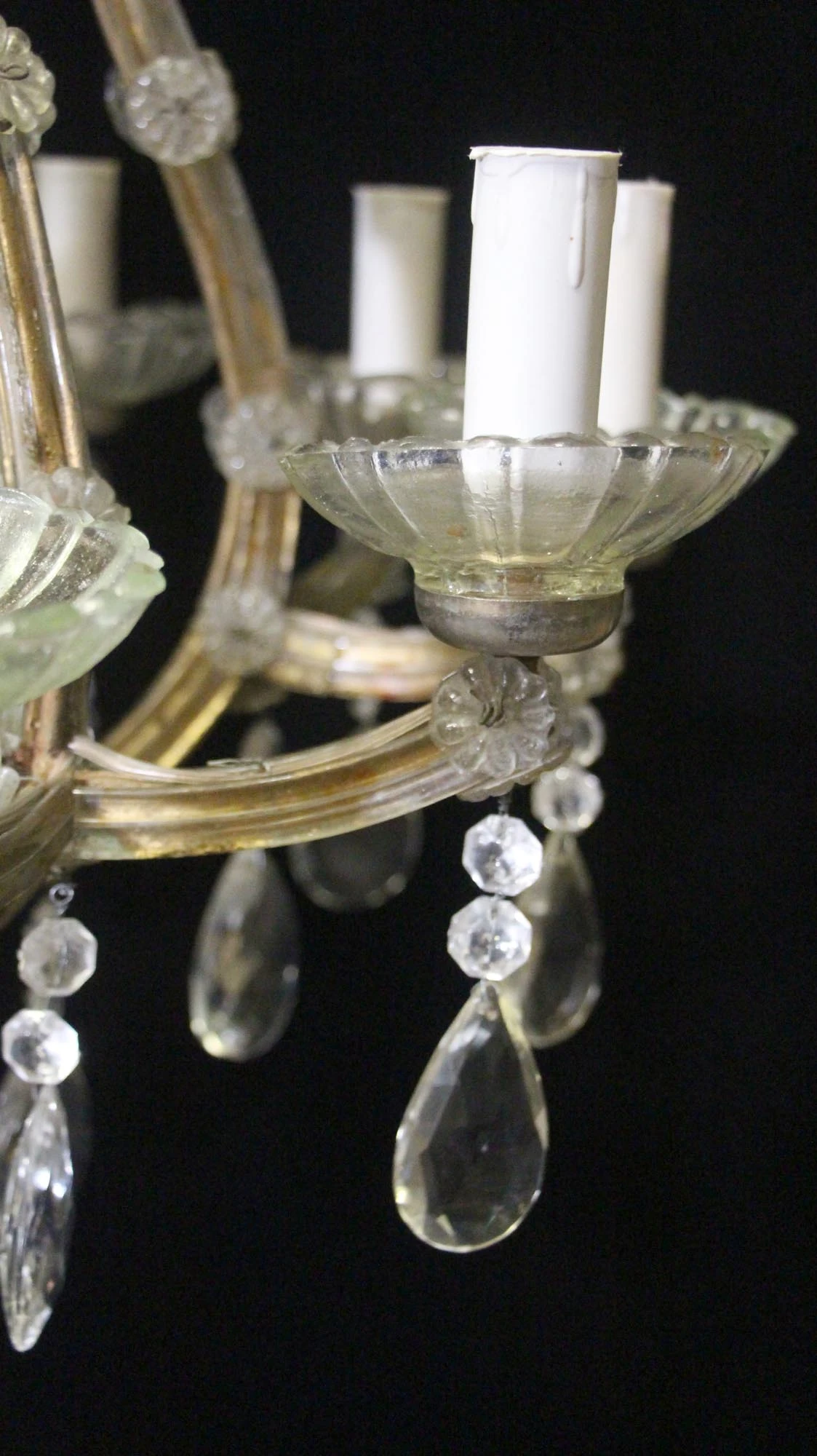 Antique Crystal 10 Arm Marie Therese Chandelier 11 Antique Crystal 10 Arm Marie Therese Chandelier - Image 9