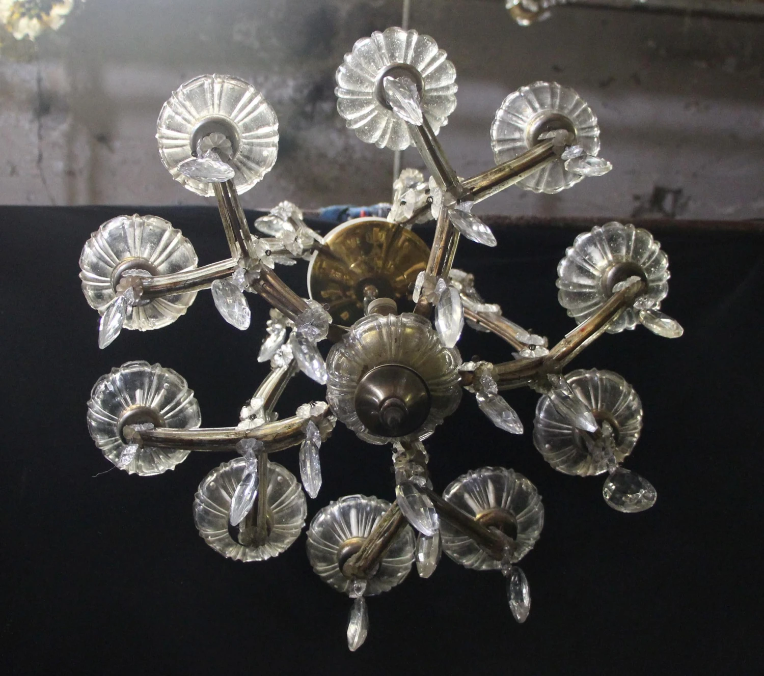 Antique Crystal 10 Arm Marie Therese Chandelier 14 Antique Crystal 10 Arm Marie Therese Chandelier - Image 12
