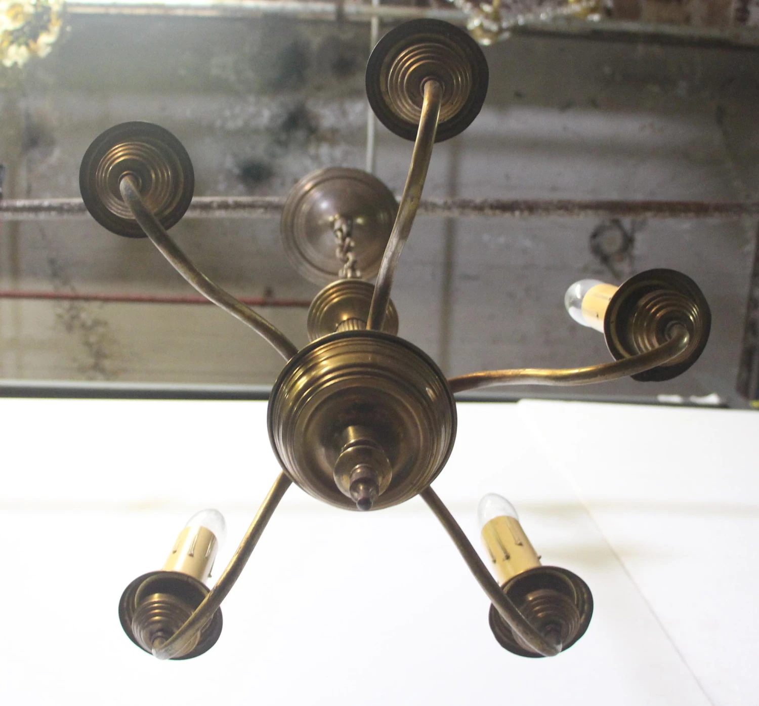 1940s Federal 5 Arm Petite Chandelier 12 1940s Federal 5 Arm Petite Chandelier - Image 10