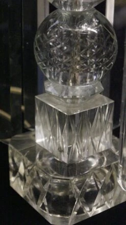 Pair Of Victorian Clear Crystal Hurricane Shade Table Lamps 27 Pair Of Victorian Clear Crystal Hurricane Shade Table Lamps -OGT Sale Store q272841 12