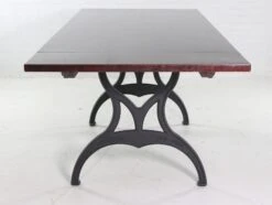 Handmade Red Mahogany Apitong Dining Table With Cast Iron Brooklyn Legs 21 Handmade Red Mahogany Apitong Dining Table With Cast Iron Brooklyn Legs -OGT Sale Store q272848 06