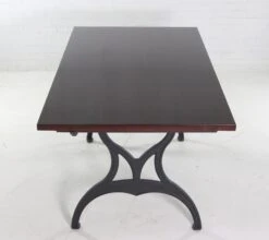 Handmade Red Mahogany Apitong Dining Table With Cast Iron Brooklyn Legs 23 Handmade Red Mahogany Apitong Dining Table With Cast Iron Brooklyn Legs -OGT Sale Store q272848 08