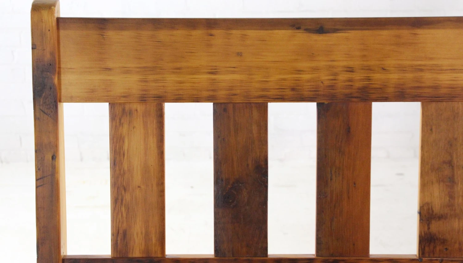 Handmade 7 Foot Pine Natural Stain Slatted Bench 6 Handmade 7 Foot Pine Natural Stain Slatted Bench - Image 4