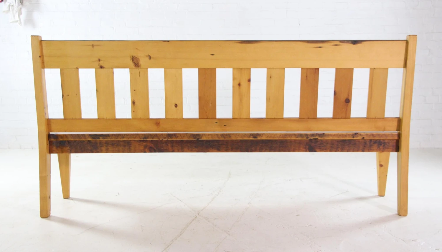 Handmade 7 Foot Pine Natural Stain Slatted Bench 12 Handmade 7 Foot Pine Natural Stain Slatted Bench - Image 10