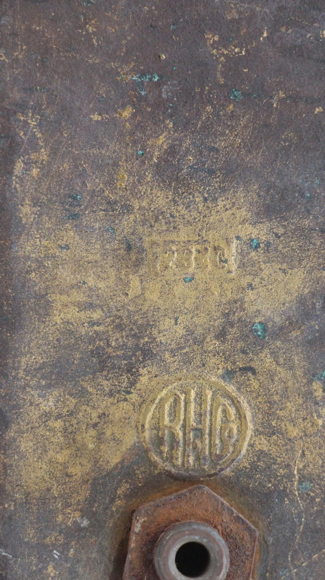 Antique Art Deco 16 In. Reading Bronze Door Pull 7 Antique Art Deco 16 In. Reading Bronze Door Pull - Image 5