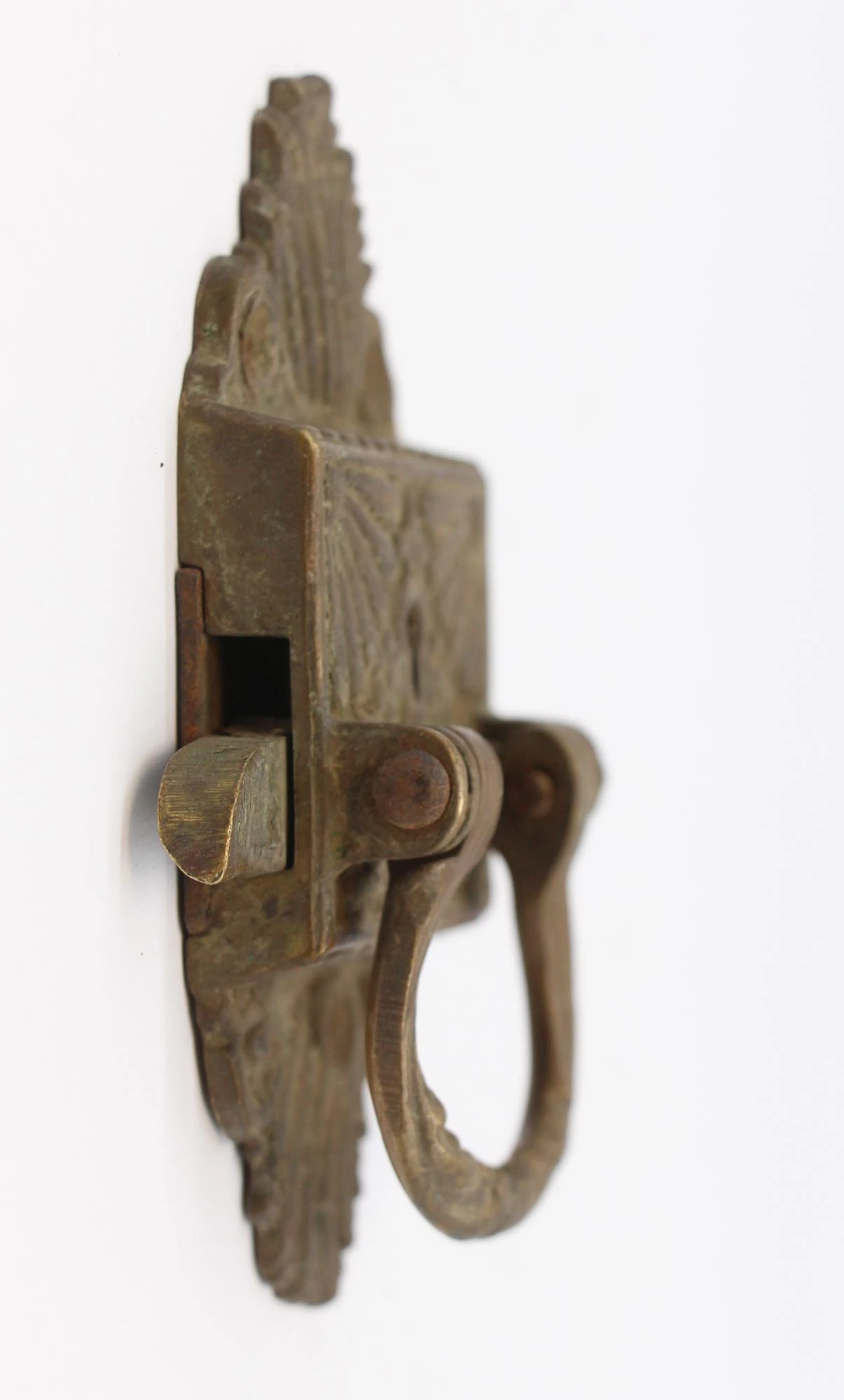 Antique Bronze Art Nouveau Left Ice Box Latch 7 Antique Bronze Art Nouveau Left Ice Box Latch - Image 5