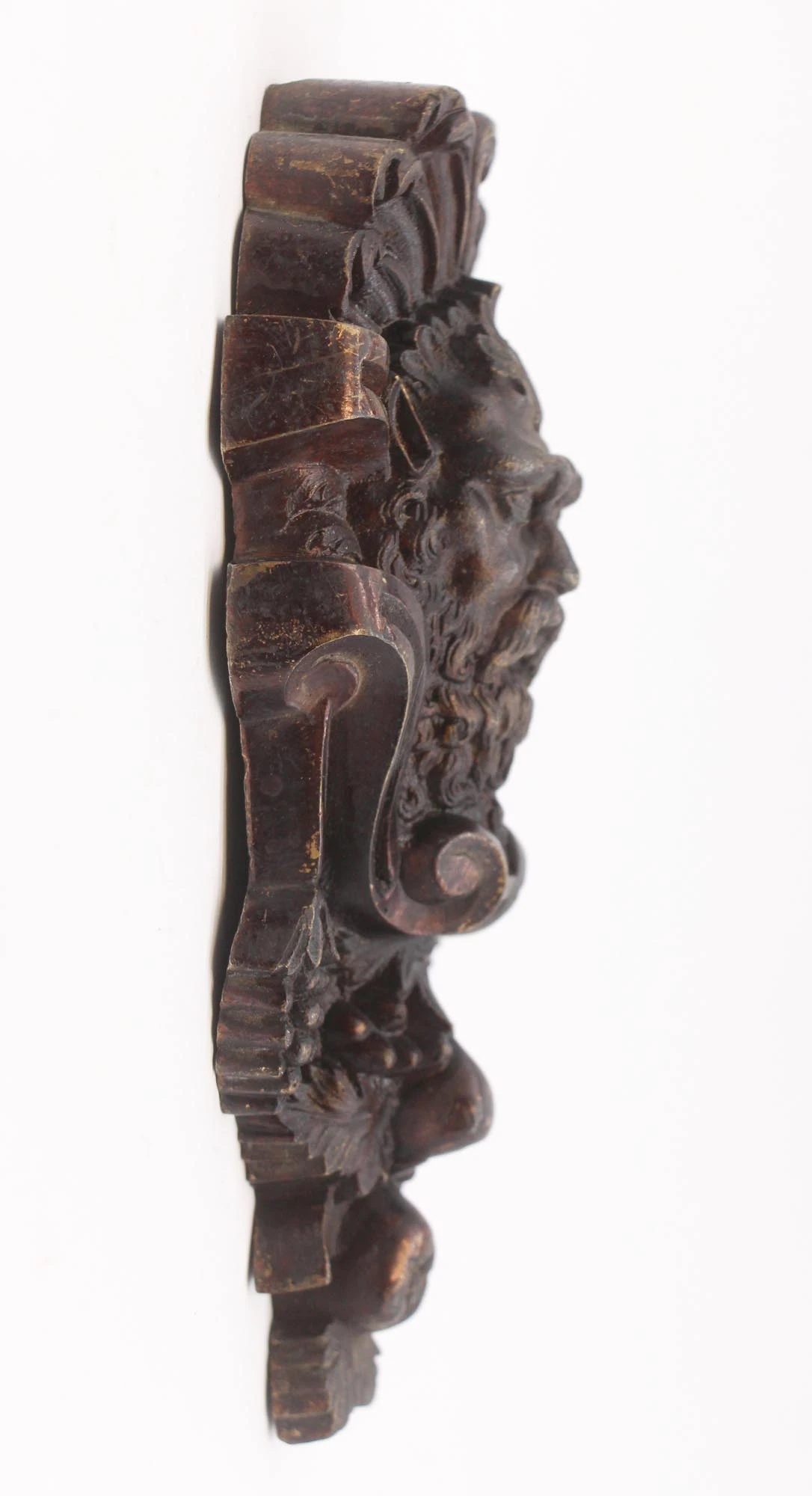 Antique Figural Man & Grapes Dark Bronze Applique 7 Antique Figural Man & Grapes Dark Bronze Applique - Image 5